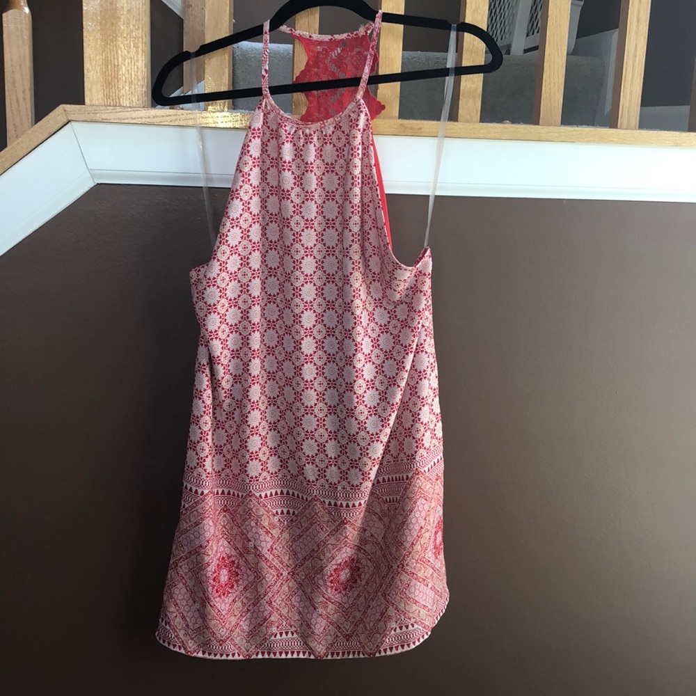 Open back red dress